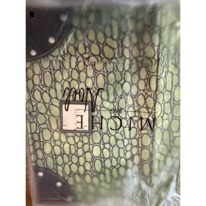 Miche Bag Clutch Wallet Lime Green Crocodile Embossed Organizer shell only